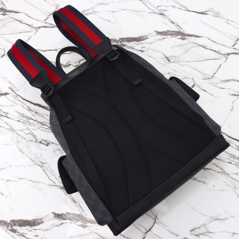 Replica Gucci GG Supreme Backpack Black - high-quality designer bag clone