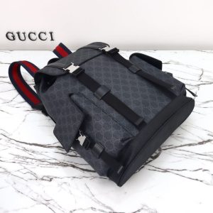 Replica Gucci GG Supreme Backpack Black - top-rated replica designer bag