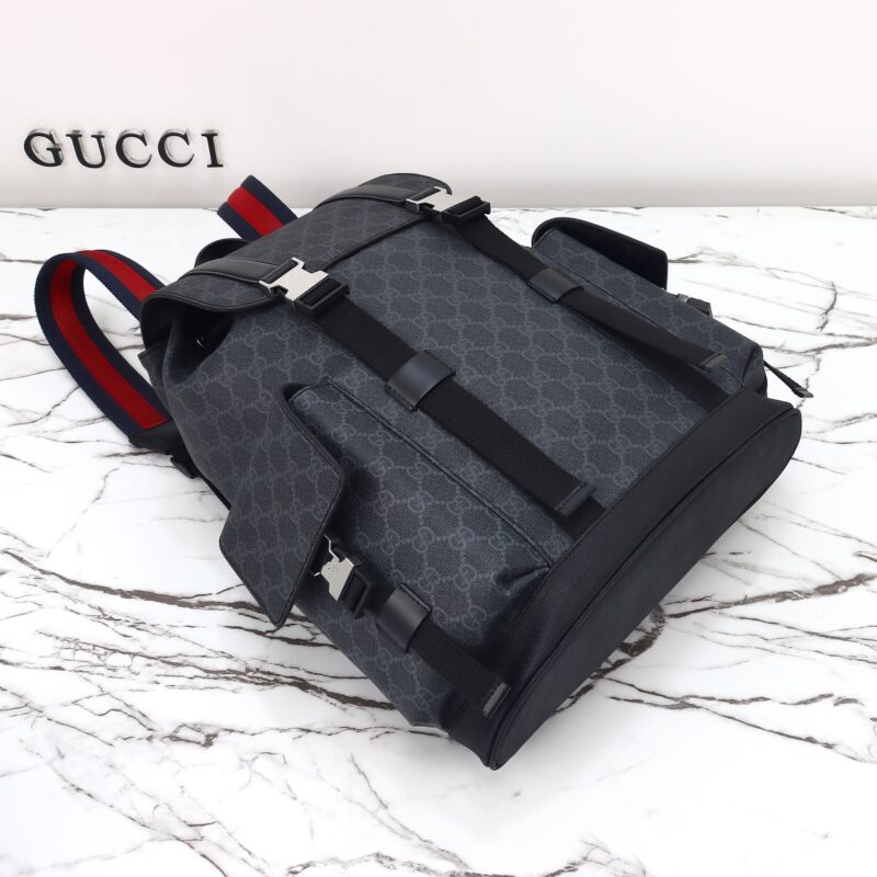 Replica Gucci GG Supreme Backpack Black - top-rated replica designer bag