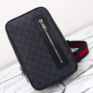 Replica Gucci Supreme Sling Bag Black - 1:1 designer replica handbag