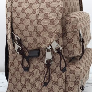 Replica Gucci Backpack GG Canvas Beige - high-accuracy replica luxury purse