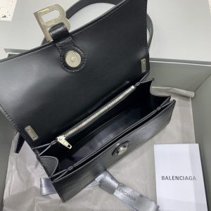 Replica Balenciaga Crush Small Black Silver - elite superclone designer purse