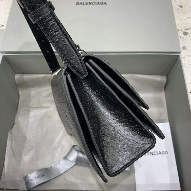Replica Balenciaga Crush Small Black Silver - elite superclone designer purse
