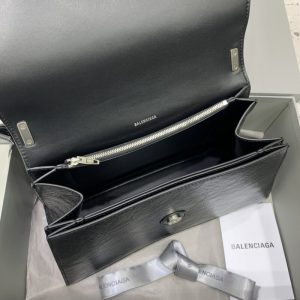 Replica Balenciaga Crush Large Black Silver - ultra-realistic fake designer tote