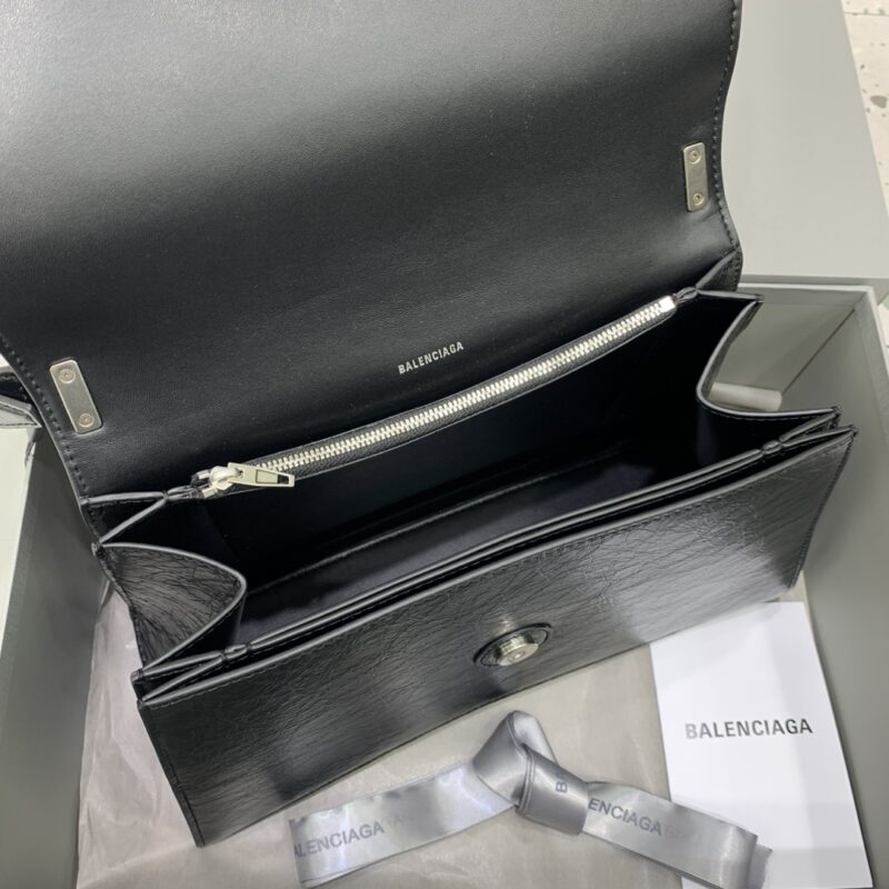 Replica Balenciaga Crush Large Black Silver - ultra-realistic fake designer tote