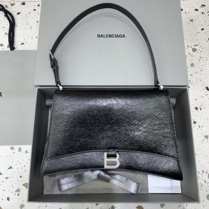 Replica Balenciaga Crush Large Black Silver - high-accuracy replica luxury purse