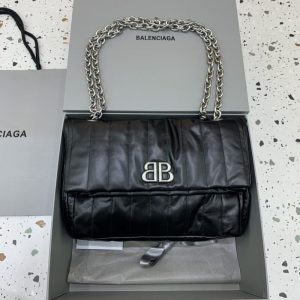 Replica Balenciaga Monaco Black Silver - near-authentic luxury replica handbag