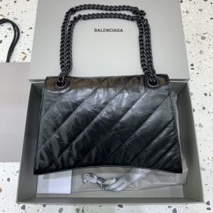 Replica Balenciaga Crush Large Full Black - top-tier luxury replica shoulder bag
