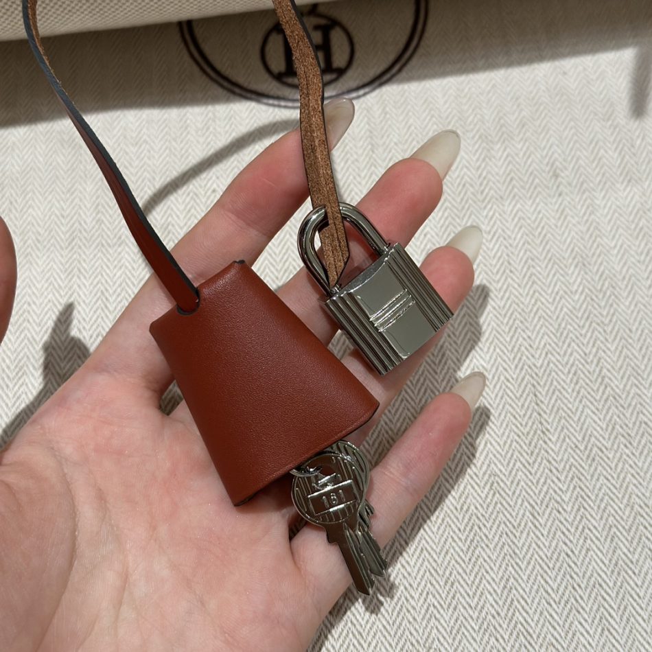 Replica Hermes Herbag 31cm Beige Red - best quality luxury bag dupe