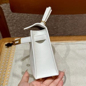 Replica Hermes Kelly Brown Epsom Blanc - ultra-realistic fake designer tote