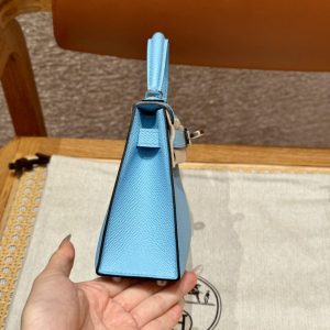 Replica Hermes Kelly Celeste Epsom - premium 1:1 fake handbag model