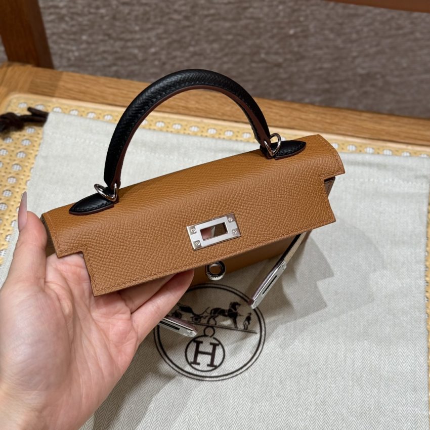 Replica Hermes Kelly Noir Blue Epsom - realistic designer-inspired fake bag