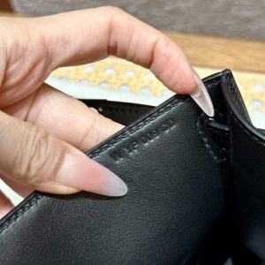 Replica Hermes Kelly Pochette Swift Black - elite superclone designer purse