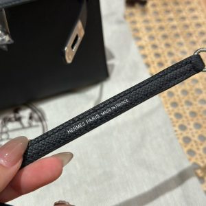 Replica Hermes Kelly Black Epsom Silver - high-quality designer bag clone