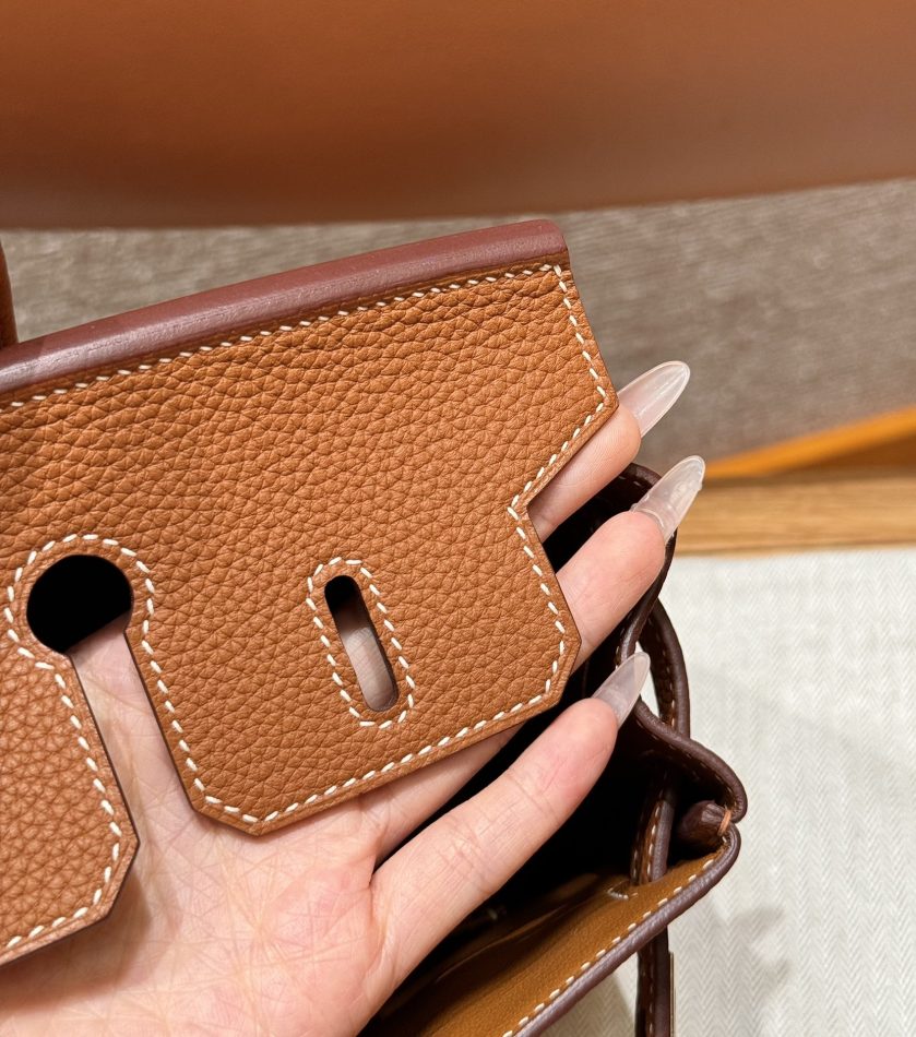 Replica Hermes Birkin Brown Gold Togo - near-authentic luxury replica handbag