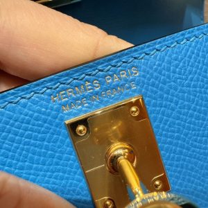 Replica Hermes Kelly Blue Fruda Epsom - high-quality designer bag clone