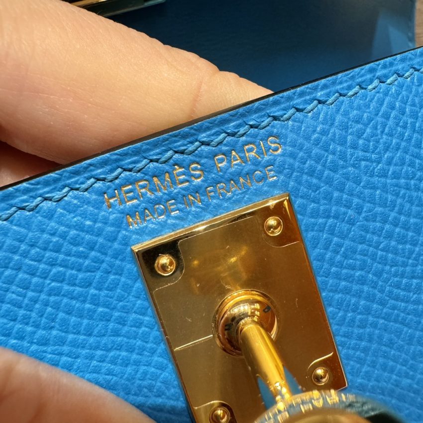 Replica Hermes Kelly Blue Fruda Epsom - high-quality designer bag clone