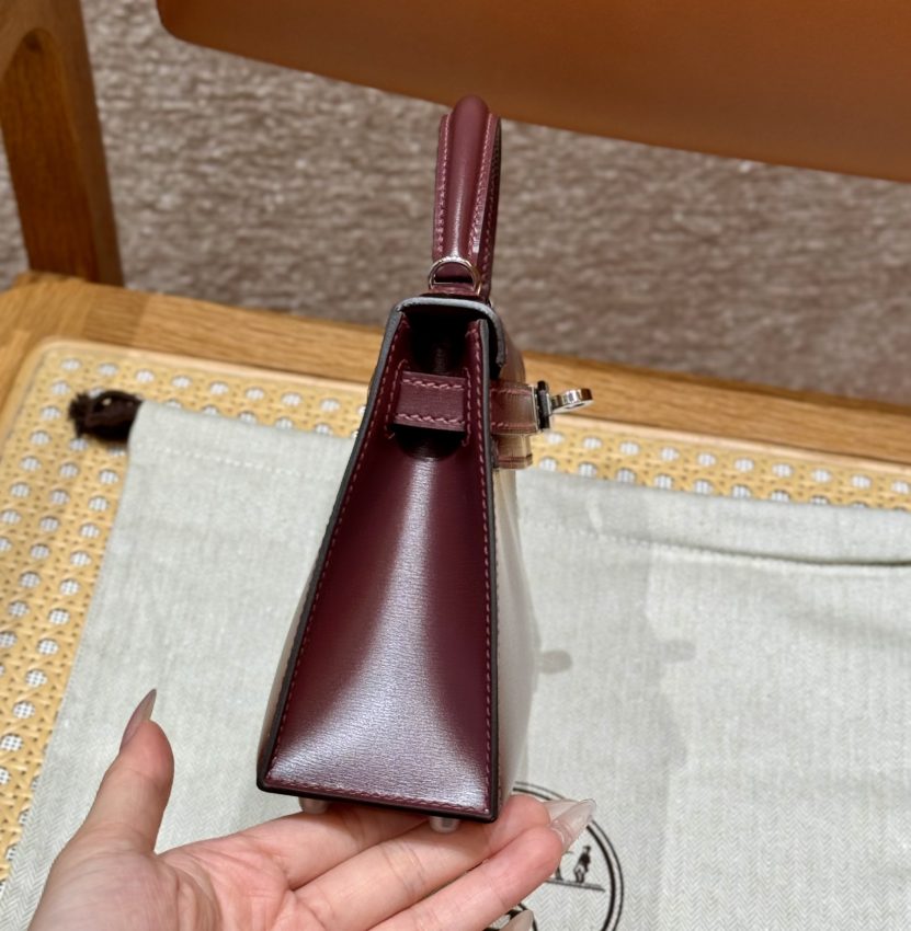Replica Hermes Kelly Rouge Box Silver - best-selling designer handbag dupe