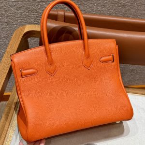 Replica Hermes Birkin Orange Togo Gold - high-accuracy replica luxury purse
