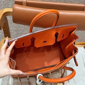 Replica Hermes Birkin Orange Togo Gold - near-authentic luxury replica handbag