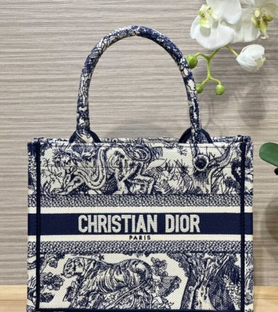 Replica Dior Tote Book Blue Tiger - top-rated replica designer bag