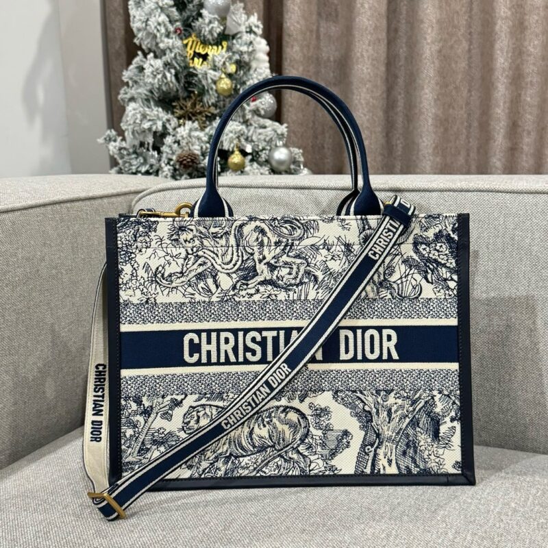 Replica Dior Tote Book White Tiger Leather - best-selling designer handbag dupe