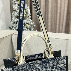 Replica Dior Tote Book Blue Tiger Leather - high-accuracy replica luxury purse