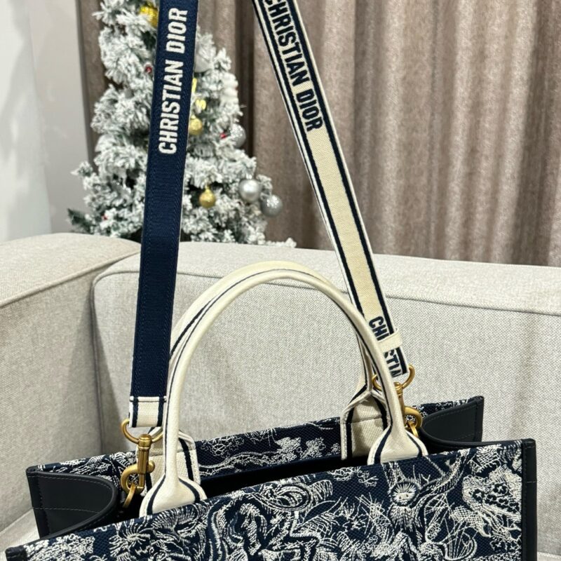 Replica Dior Tote Book Blue Tiger Leather - high-accuracy replica luxury purse