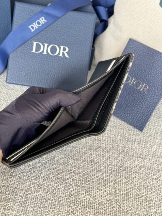 Replica Dior Jacquard Wallet Oblique - authentic-look luxury purse replica