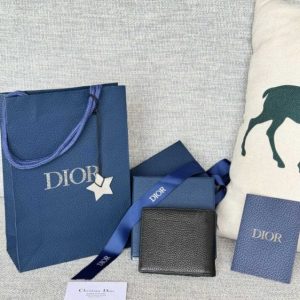 Replica Dior Jacquard Wallet Oblique Black - elite superclone designer purse