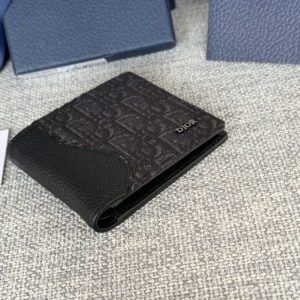 Replica Dior Jacquard Wallet Oblique Black - near-authentic luxury replica handbag