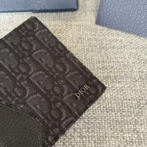 Replica Dior Jacquard Wallet Oblique Black - realistic designer-inspired fake bag