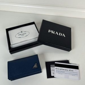 Replica Prada Saffiano Wallet Blue - near-authentic luxury replica handbag