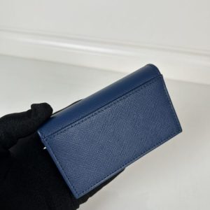 Replica Prada Saffiano Wallet Blue - elite superclone designer purse