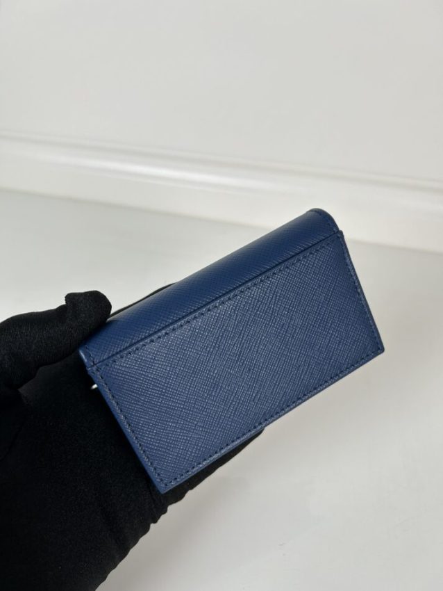 Replica Prada Saffiano Wallet Blue - elite superclone designer purse