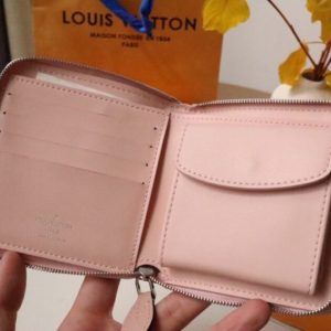 Replica Louis Vuitton Zipper Coin Purse Pink - high-quality designer bag clone