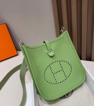 Replica Hermes Evelyne II TPM Light Green - elite superclone designer purse