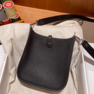 Replica Hermes Evelyne II TPM Black Strap - near-authentic luxury replica handbag