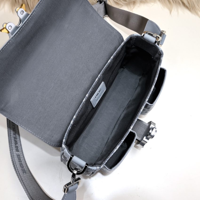 Replica Dior Hit the Road messenger bag grey - high-end fake designer purse