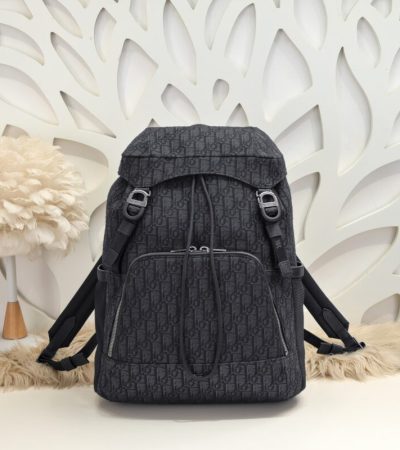 Replica Dior 8 Backpack with Flap Black - realistic designer-inspired fake bag