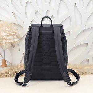 Replica Dior Saddle Backpack with Flap Black - high-accuracy replica luxury purse