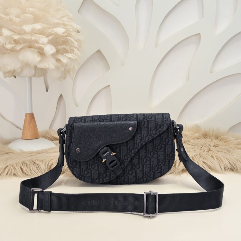 Replica Dior Saddle Messenger Black Classic - top-rated replica designer bag