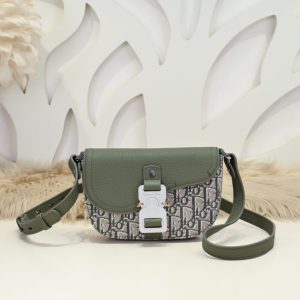 Replica Dior Saddle Messenger Bag Khaki - realistic designer-inspired fake bag