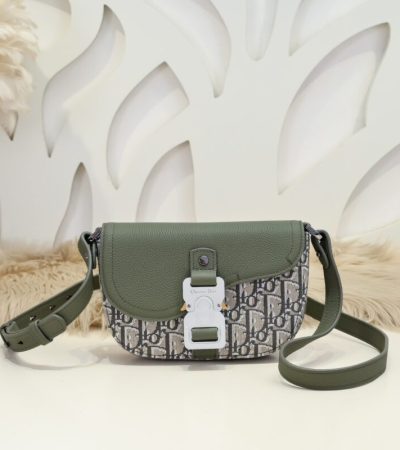 Replica Dior Saddle Messenger Bag Khaki - realistic designer-inspired fake bag