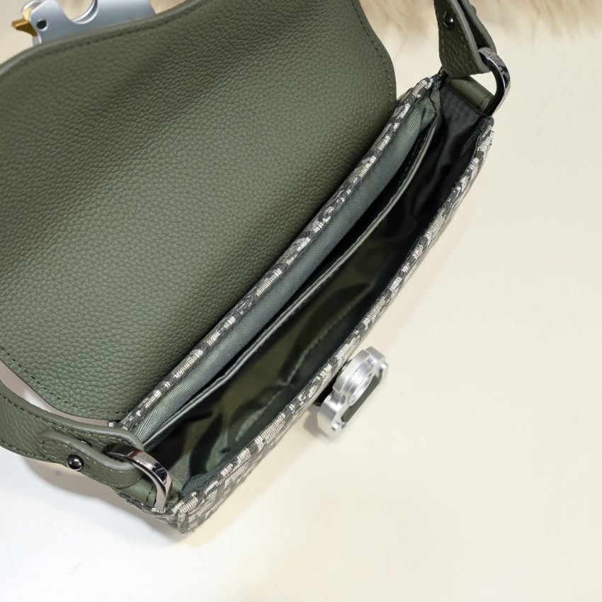Replica Dior Saddle Messenger Bag Khaki - best quality luxury bag dupe