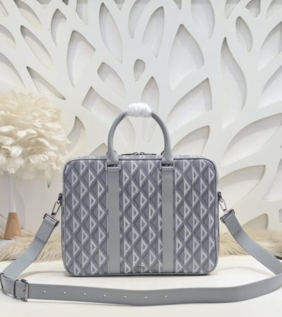 Replica Dior Zipped Briefcase White - high-accuracy replica luxury purse