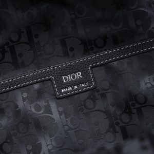 Replica Dior Saddle Zip Backpack Black Grained Calfskin - best-selling designer handbag dupe