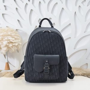 Replica Dior Saddle Zip Backpack Black - top-tier luxury replica shoulder bag