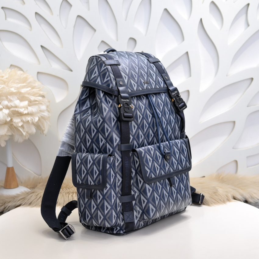 Replica DIOR Hit The Road Backpack Blue Diamond - premium 1:1 fake handbag model