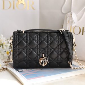 Replica My Dior Top Handle Bag Black - premium-grade designer purse dupe